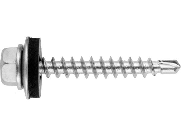 Саморез кровельный 4.8х70 мм цинк, шайба с прокл., PT1 (упак/150шт)